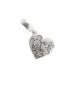 Berloque Prata 925 Coração Mickey Minnie Para Pulseira