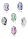 Berloque Prata 925 P/pulseira Separador Pneuzinho Zirconia Berloque Prata 925 P/pulseira Separador Pneuzinho Zirconia
