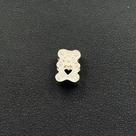 Berloque Prata 925 Urso Cravejado de Microzircônias