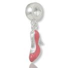 Berloque Prata Maciça 925 P/ Pulseira Sapato Vermelho Berloque Prata Maciça 925 P/ Pulseira Sapato Vermelho