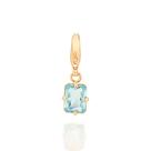 Berloque retangular folheado a ouro AZUL 542435 Rommanel