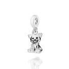 Berloque rommanel prata 925 feminino pet gato borboleta pendurada 840181