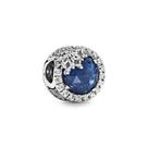 Berloque SEP REDONDO AZUL E PEDRAS em Prata S925 para pulseiras modelo Pandora ou Vivara