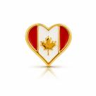 Berloque Separador Coração Canadá Banhado a Ouro 18k