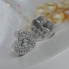 Berloque Separador Coração Cravejado One Love Cor Cristal - Prata