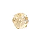 Berloque Trava Click Flor Banhada a Ouro
