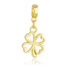 Berloque Trevo 4 Folhas Banhado a Ouro 18k