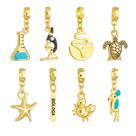 Berloques Biologia Bióloga Marinha Banhado a Ouro 18k Berloques Biologia Bióloga Marinha Banhado a Ouro 18k