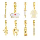 Berloques Odontologia Dentista Odonto Banhado a Ouro 18k