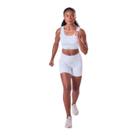 Bermuda Authen Feminino Grit Bossa 3 Bolsos 15cm All White
