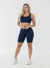Bermuda Azul Marinho Feminina Cós alto Meia Coxa Zero Transparencia Modela o Corpo Empina Bumbum Bermuda Azul Marinho Feminina Cós alto Meia Coxa Zero Transparencia Modela o Corpo Empina Bumbum