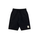 Bermuda Básica Infantil Menino Com Bolso Em Moletom E Cadarço Funcional - Preto