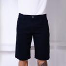 Bermuda Básica Masculina Lisa com Estilo Tradicional Black