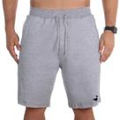 Bermuda Básica Moletom Flanelado Masculino Com Bolsos Casual Elástico e Cordão Ajustável Confortável