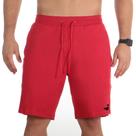 Bermuda Básica Moletom Flanelado Masculino Com Bolsos Casual Elástico e Cordão Ajustável Confortável