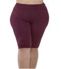Bermuda Básica Plus Size Ciclista Cintura Alta