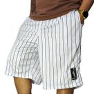 Bermuda Basquete M10 Classic Listrada Aero Dry Branco Preto