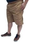 Bermuda Bolso Lateral Cargo Plus Size Extra Grande Microfibra Bermuda Bolso Lateral Cargo Plus Size Extra Grande Microfibra