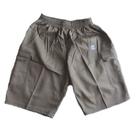Bermuda Cargo de Brim com Elastico Masculina Caqui com Dois bolsos Laterais Tradicional Algodao