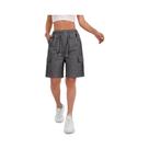 Bermuda Cargo Feminina Com Comprimento Até O Joelho, 6 Bolsos, Cintura Elástica, Shorts Casuais De Bermuda Cargo Feminina Com Comprimento Até O Joelho, 6 Bolsos, Cintura Elástica, Shorts Casuais De