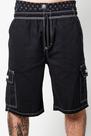Bermuda Cargo Jeans Masculina Cós Elástico Estonada Hunter