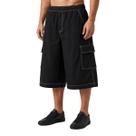 Bermuda Cargo Preta Costura Branca Larga Skate Oncross 1000 Tamanho:MCor:PretoGênero:Homem Bermuda Cargo Preta Costura Branca Larga Skate Oncross 1000 Tamanho:MCor:PretoGênero:Homem
