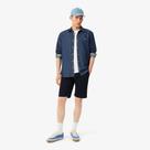 Bermuda Chino Slim Fit em Algodão Stretch Azul petróleo - 38