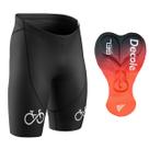 Bermuda Ciclismo Bike Forever Preta Forro Gel -