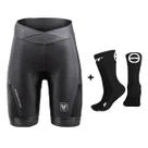 Bermuda ciclismo feminina Free Force Endurance Gel + meia