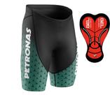Bermuda Ciclismo Forro Gel D80 Preto Mtb Bike Short Petronas