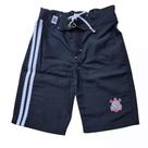 Bermuda Corinthians Infantil Preta Board Oficial