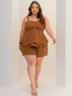 Bermuda e Bata Feminina Plus Size em Duna - REF.9398