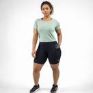 Bermuda em poliester coz alto com bolso lateral - Bermuda em poliester coz alto com bolso lateral -