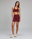 Bermuda Essentials Alto Giro Feminina Vermelho Marsala