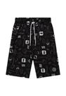 Bermuda Estampada Menino Infantil Onda Marinha