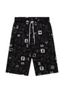 Bermuda Estampada Menino Infantil Onda Marinha