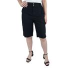 Bermuda Feminina Averzzy Linho Preta - 6634