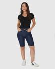Bermuda Feminina Ciclista Em Jeans Com Poliéster Reciclado
