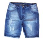 Bermuda Feminina Jeans Ciclista Tamanhos Grandes Cós Alto