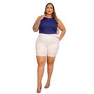 Bermuda Feminina Linho Social Pedal Plus Size Raio de Luz Loja Rosalis
