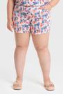 Bermuda Feminina Plus size Estampada cós c/ Elástico c/ Bolso