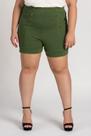 Bermuda Feminina Plus Size Moletinho Cós Largo Detalhe Botões - Serena Bermuda Feminina Plus Size Moletinho Cós Largo Detalhe Botões - Serena
