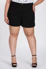 Bermuda Feminina Plus Size Ribana Canelada Botão Fake - Serena