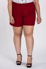 Bermuda Feminina Plus Size Ribana Canelada Botão Fake - Serena