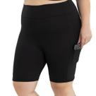 Bermuda Feminina Suplex Shorts Com Bolso Lateral Plus Size 3039A