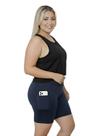 Bermuda Fitness Com Bolsos Laterais Para Celular Plus Size Cor:Azul MarinhoTamanho:G2 Bermuda Fitness Com Bolsos Laterais Para Celular Plus Size Cor:Azul MarinhoTamanho:G2