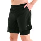 Bermuda Fitness com Short Interno Preto Zee Rucci