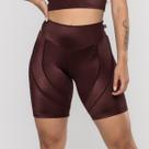 Bermuda Fitness Feminina Recortes Poliamida Brilho Acetinado