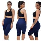 Bermuda Fitness Modeladora Suplex De Poliamida - AZUL MARINHO