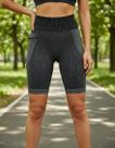 Bermuda Fitness Violino Ultraleve Sem Costura Costura Cintura Alta Com Bolso Lateral Demillus 094350